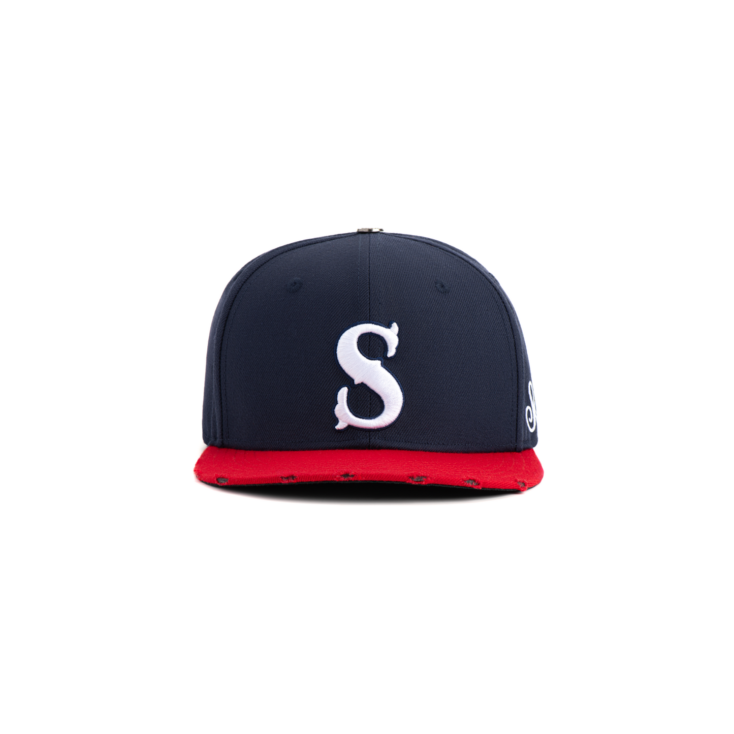 Soli Distressed Fitted Hat - Braves